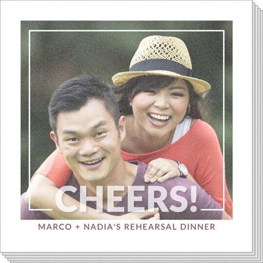 Cheers Overlay Photo Napkins